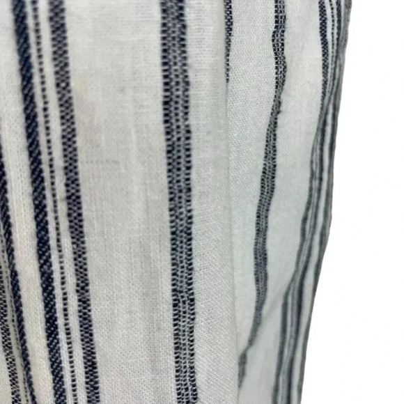 Madewell Baltic Stripe Linen Cotton Blend Paperbag Pants - Picture 7 of 13